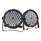 Kit 6 Canhao Led 64 Rgbw 54 Leds 3w Dmx Jogo De Luz Slim Pro 110v/220v