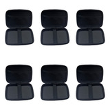 Kit 6 Case Estojo Capa Para Hd Externo Carregador Power Cor Preto