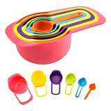 Kit 6 Colheres De Medidas Casa Cozinha Medidora Colorido