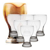 Kit 6 Copos Cerveja Chopp Brahma Black Vidro 430ml Bar Casa