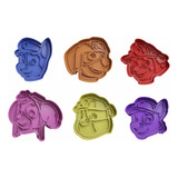 Kit 6 Cortador Patrulha Canina Pasta Cookie