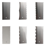 Kit 6 Espátulas Para Confeiteiro Decorativa Bolo Inox