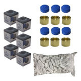 Kit 6 Giz Platinum + 6 Solas +virolas Metal+1kg De Giz Braco Cor Preto