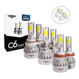 Kit 6 Lampada Super Led 8000k Farol Alto Baixo Milha Luxbeam