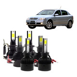 Kit 6 Lâmpadas Ultra Led Super Farol Alto Baixo Milha 8000k