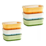 Kit 6 Mini Forma Gelo Silicone Papinhas Tempero Tampa