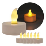 Kit 6 Mini Vela Led Eletrônica C Bateria Velinha Decoração
