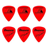 Kit 6 Palhetas Ibanez Kiko Loureiro Signature B1000klrd Cor Vermelho Tamanho 1.2mm