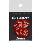Kit 6 Palhetas Ibanez Paul Gilbert Signature B1000 Pg Cor Vermelho