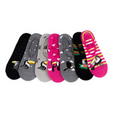Kit 6 Pares Meias Antiderrapante Pilates Sapatilha Estampas 