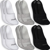 Kit 6 Pares Meias Sapatilha Invisível Calcanhar Com Silicone