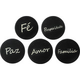 Kit 6 Porta Copos Tema: Paz Amor Familia Prosperidade Fé