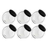 Kit 6 Pote Baleiro Grande 3lt Tampa Branca Porta Mantimentos