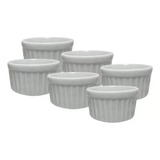Kit 6 Ramekin Pracasa.net Canelado 200 Ml Cor Branco