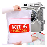 Kit 6 Saco Para Lavar Roupas Delicadas Saquinhos De Máquina