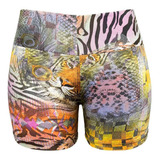 Kit 6 Short Curto Suplex Academia Feminino Fitness Estampado