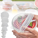 Kit 6 Tampas Universal Em Silicone Panelas Potes Flexível
