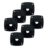 Kit 6 Unidades Puxadores Modelo Universal Puxador Preto Seavix Multiuso Tampa De Viveiros Armarios Gavetas Guarda Roupas Cômodas Barcos Lanchas Pesca Caiaque
