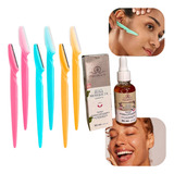 Kit 6un Lâmina P Depilação Dermaplaning + Óleo Rosa Mosqueta