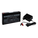 Kit 6v 7,2ah + Carregador Para Moto Eletrica