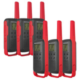 Kit 6x Rádio Comunicador Motorola T210br 32km Ht Talkabout