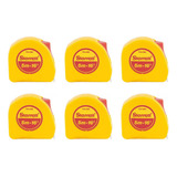 Kit 6x Trena Starrett 5 Metros Mm E Pol Largura Da Fita 19mm Profisssional