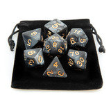 Kit 7 Dados Rpg De Mesa Opaco D&d D4 D6 D8 D10 D10% D12 D20