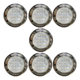 Kit 7 Hiper Led 9w Inox 316 Rgb Brustec Para Piscina