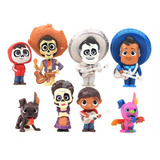 Kit 8 Bonecos Disney Coco Viva A Vida É Uma Festa Miguel