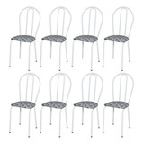 Kit 8 Cadeiras 004 Branco/capitonê - Artefamol
