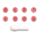 Kit 8 Carimbos Para Doces Animais Rosa Bb Bluestar