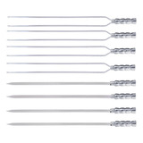 Kit 8 Espetos Para Churrasco Churrasqueira Alumínio 