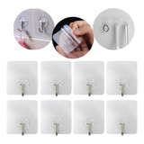 Kit 8 Gancho Suporte Adesivo Parede Quadro Toalha S/ Furo