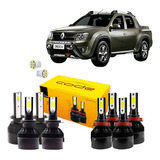 Kit 8 Lampadas Farol Led Automotivo Duster Oroch 2015/2024