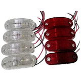 Kit 8 Lanterna Vigia Teto Van Bau Caminhao Led Bivolt