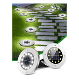 Kit 8 Luminaria Solar Jardim Com Sensor Externa Prova D'água