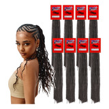 Kit 8 Pacotes Cabelo Miojinho Trançado Cores A Escolher