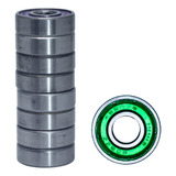 Kit 8 Rolamentos Abec 9 Skate Patins Longboard 608zz Metal