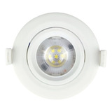 Kit 8 Spot Led 7w Redondo Embutir Bivolt Branco Galaxy