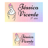 Kit 90 Etiquetas Escolar Personalizada Alto Brilho
