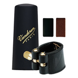 Kit Abraçadeira Vandoren Leather Lc26p Sax Soprano + Cobre