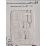 Kit Adaptador Chip 3x1 Micro Nano Sim + Ejetor iPhone 4/5/6