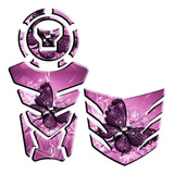 Kit Adesivo 3d Tanque Bocal Rabeta Fan Titan 160 Feminino 2