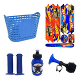 Kit Adesivo Bike Cesta Buzina Manopla Hot Wheels Aro 16/14