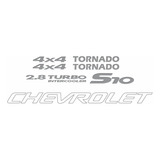 Kit Adesivo Chevrolet S10 Tornado 4x4 2006 Prata S10kit53
