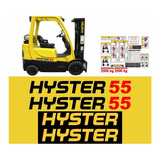 Kit Adesivo Empilhadeira Hyster 55 Completo + Etiquetas Mk