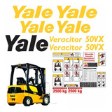 Kit Adesivo Empilhadeira Yale 50vx Completo + Etiquetas Mk Cor Padrão