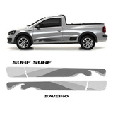 Kit Adesivo Faixa Saveiro Surf 2015/16 Preto Modelo Original