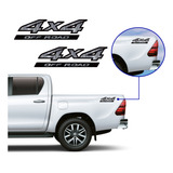 Kit Adesivo Lateral 4x4 Off Road Nissan Frontier 2005 À 2012 Cor Prata Escovado