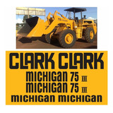 Kit Adesivo Pá Carregadeira Michigan Clark 75 Ill Mk Cor Adesivo Emblema Gráfico 75